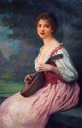 Charles-Amable Lenoir The Mandolin Sweden oil painting artist